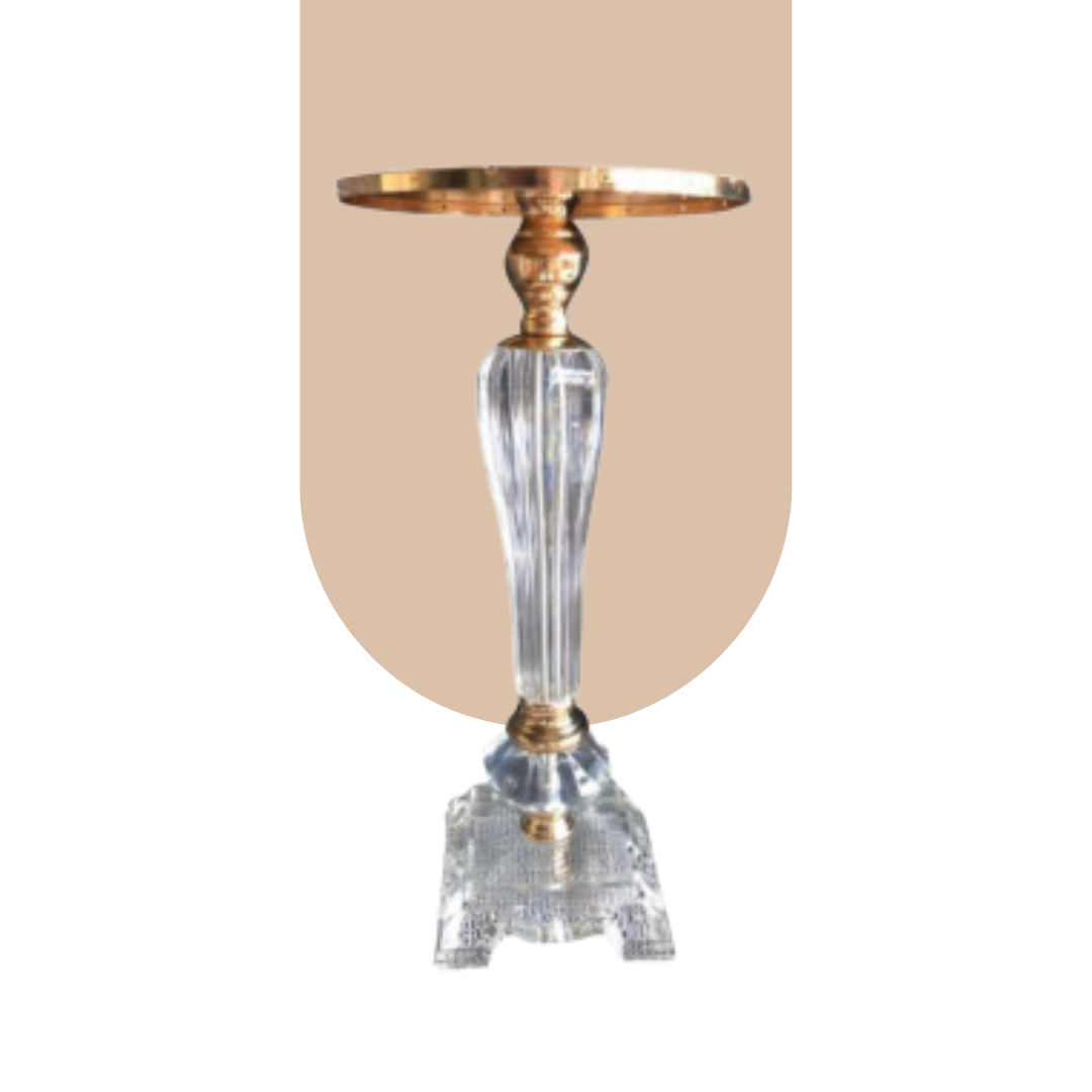  Flower Standing -  Crystal Flower Holder Gold